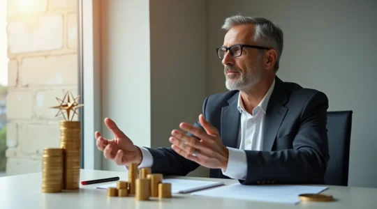 Professionnel réfléchissant à sa stratégie de retraite, moment de clarté fiscale